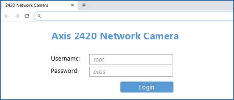 default axis camera root password.